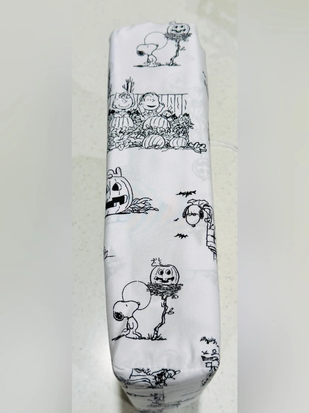 Peanuts Snoopy Charlie Brown Halloween Black White Pumpkin Patch Full Sheet